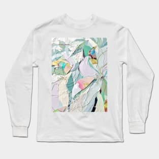 Textured Leaves with Pink Highlights Long Sleeve T-Shirt